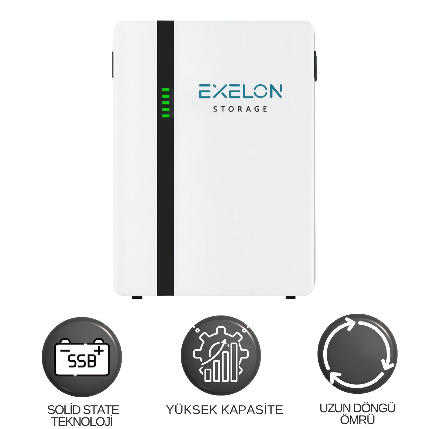 Exelon 51.2V 212Ah 10.8kWh Solid State Lityum Akü | Yüksek Kapasiteli Uzun Ömürlü Enerji Depolama