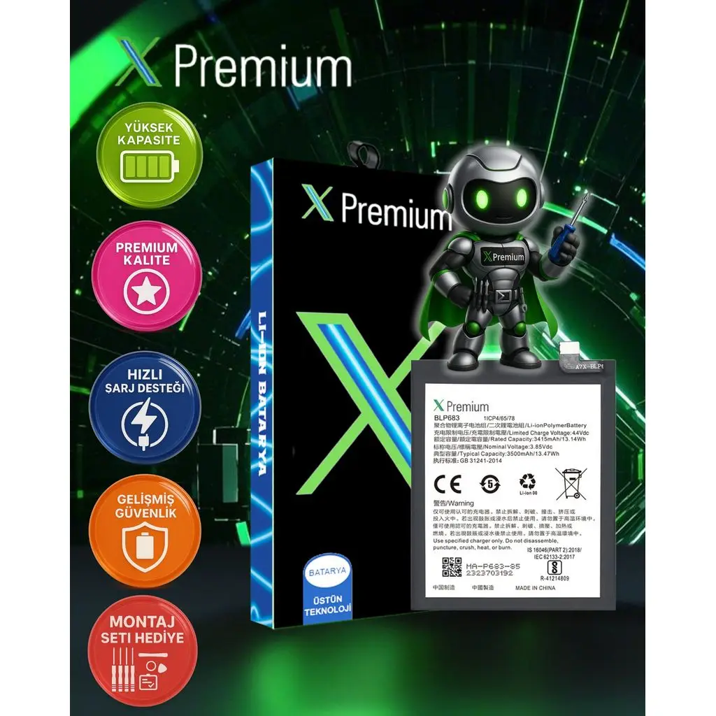 Oppo A7X / F7 / A7 / Realme 2 Pro Batarya Pil Süper Yüksek Kalite 4230 mAh Xpremium BLP683 Xpremium