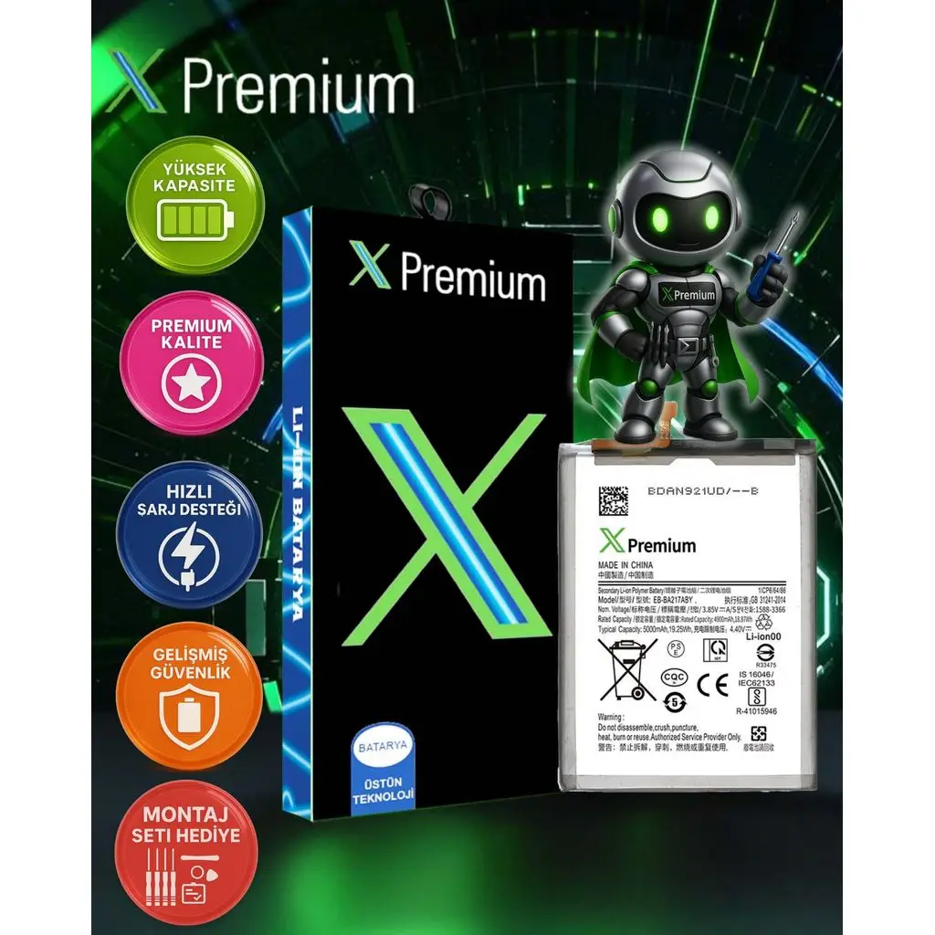 Samsung A13 4g a135 Batarya Pil Süper Yüksek Kalite 5000 mAh Xpremium