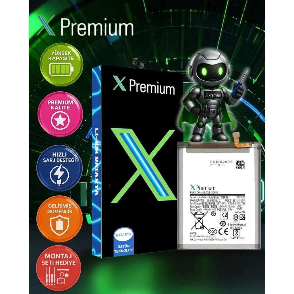 Samsung A20 A205 Batarya Pil Süper Yüksek Kalite 4000 mAh Xpremium