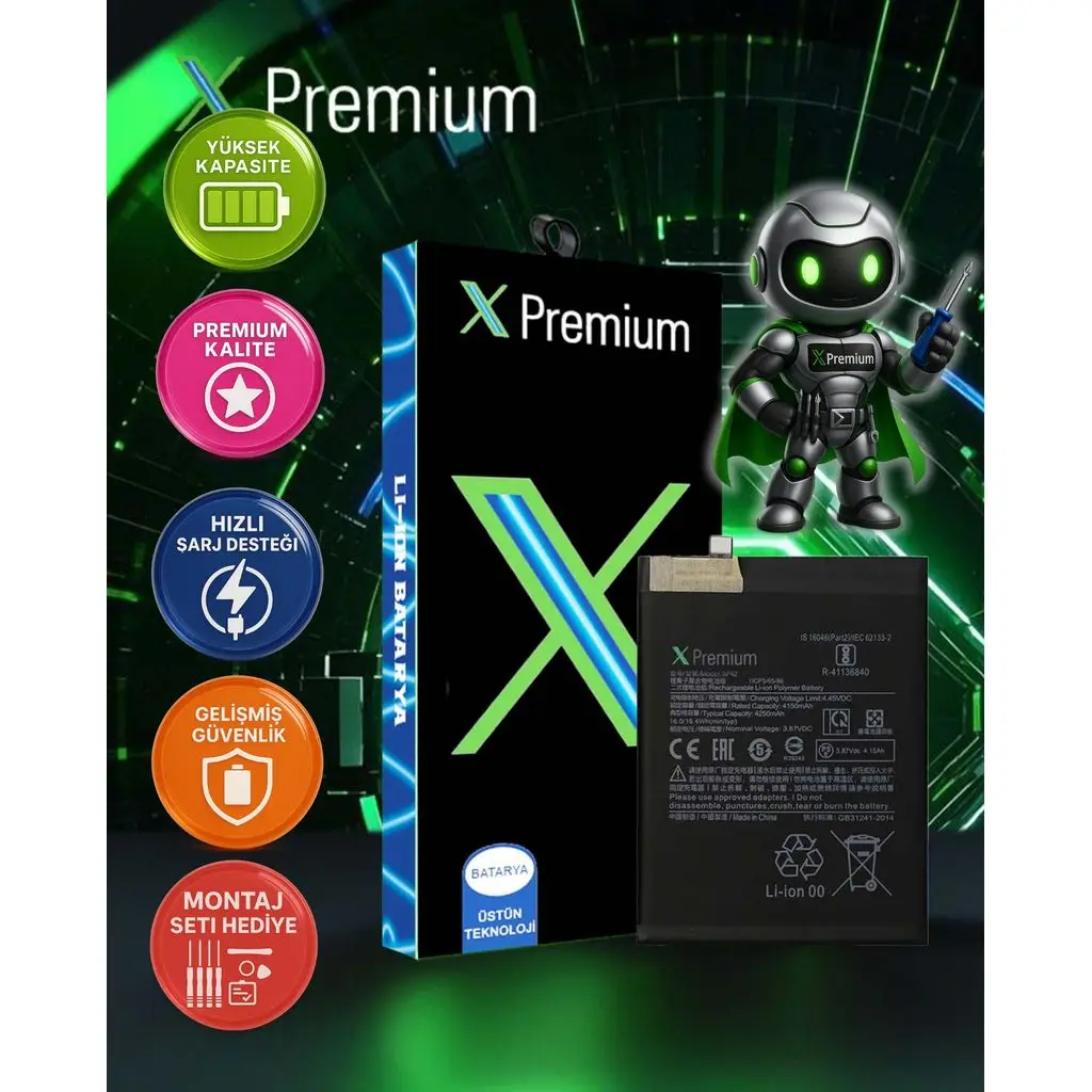 Xiaomi Mi 11 Lite BP42 Batarya Pil Süper Yüksek Kalite 4250 mAh Xpremium