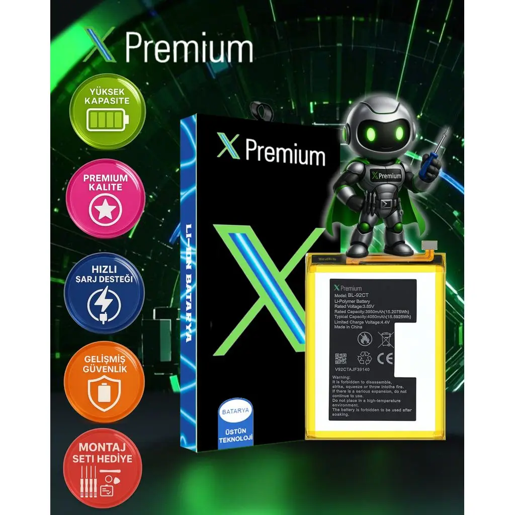 Xpremium General Mobile GM 22 Pro Batarya Pil Süper Yüksek Kalite 4900 mAh