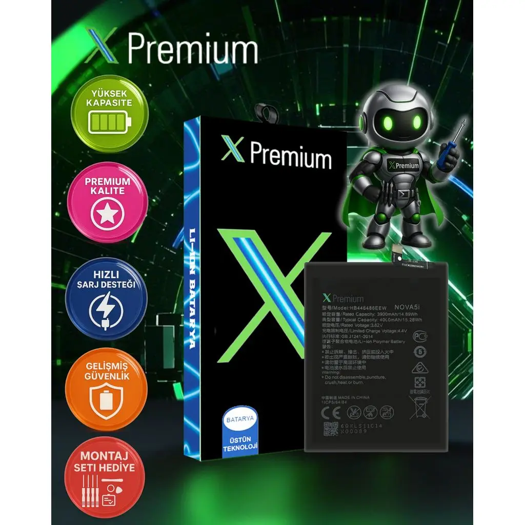 Xpremium Huawei Y9 Prime 2019 / P Smart Z / P Smart Pro Batarya Pil Süper Yüksek Kalite HB446486ECW
