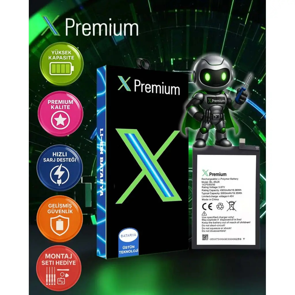Xpremium Infinix Hot 10 Pro Batarya – 5000 mAh Süper Yüksek Kapasiteli Güçlendirilmiş Pil
