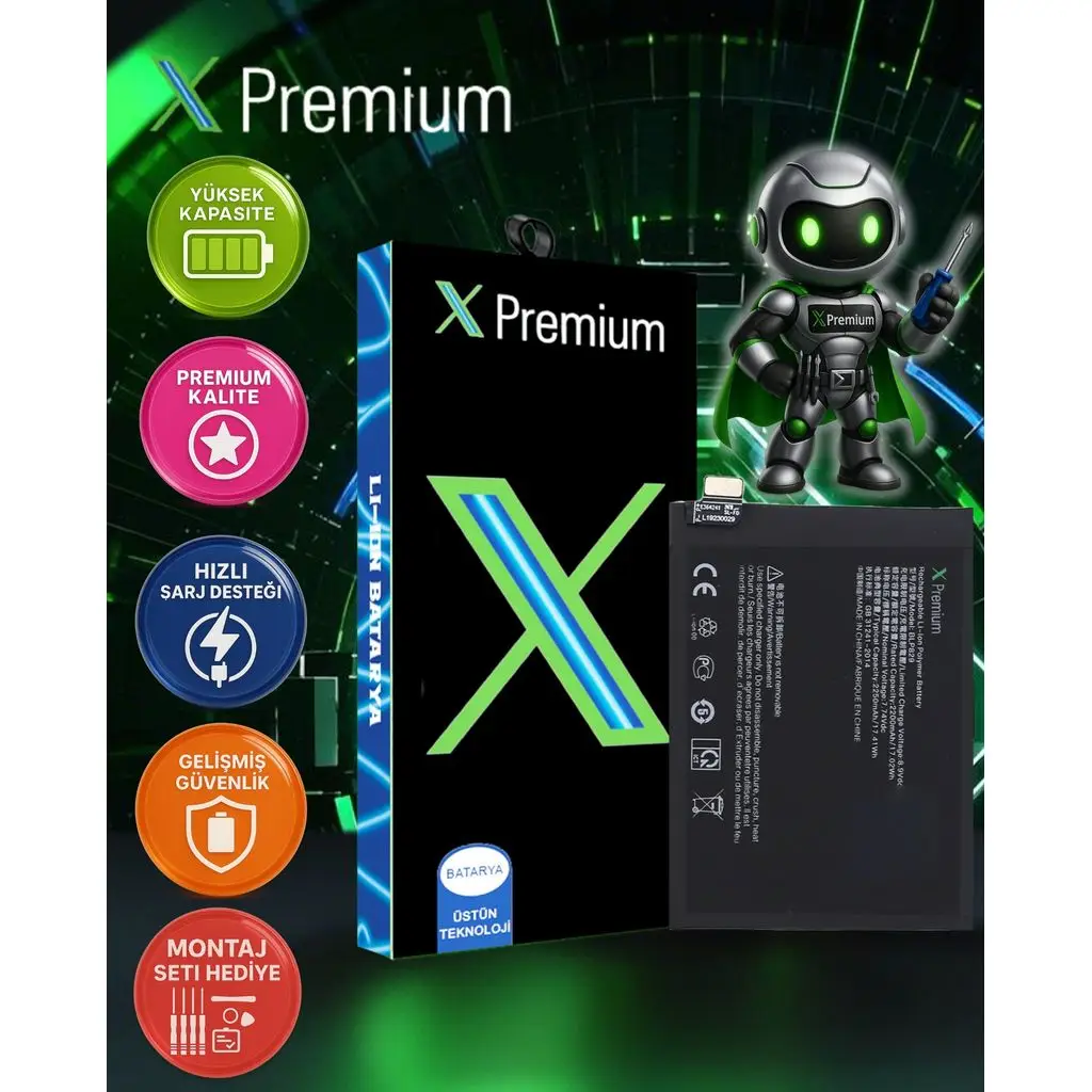 Xpremium OnePlus 9 Pro BLP903 4500mAh Güçlendirilmiş Uzun Ömürlü Batarya