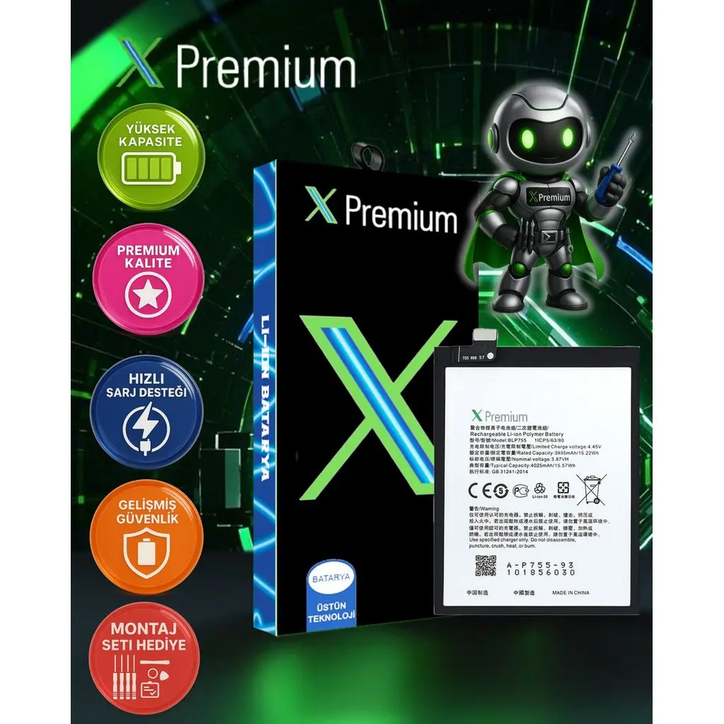 ​Xpremium Oppo Reno 3 / Reno 3 Pro Batarya Pil – Süper Yüksek Kalite 4000 mAh | BLP755