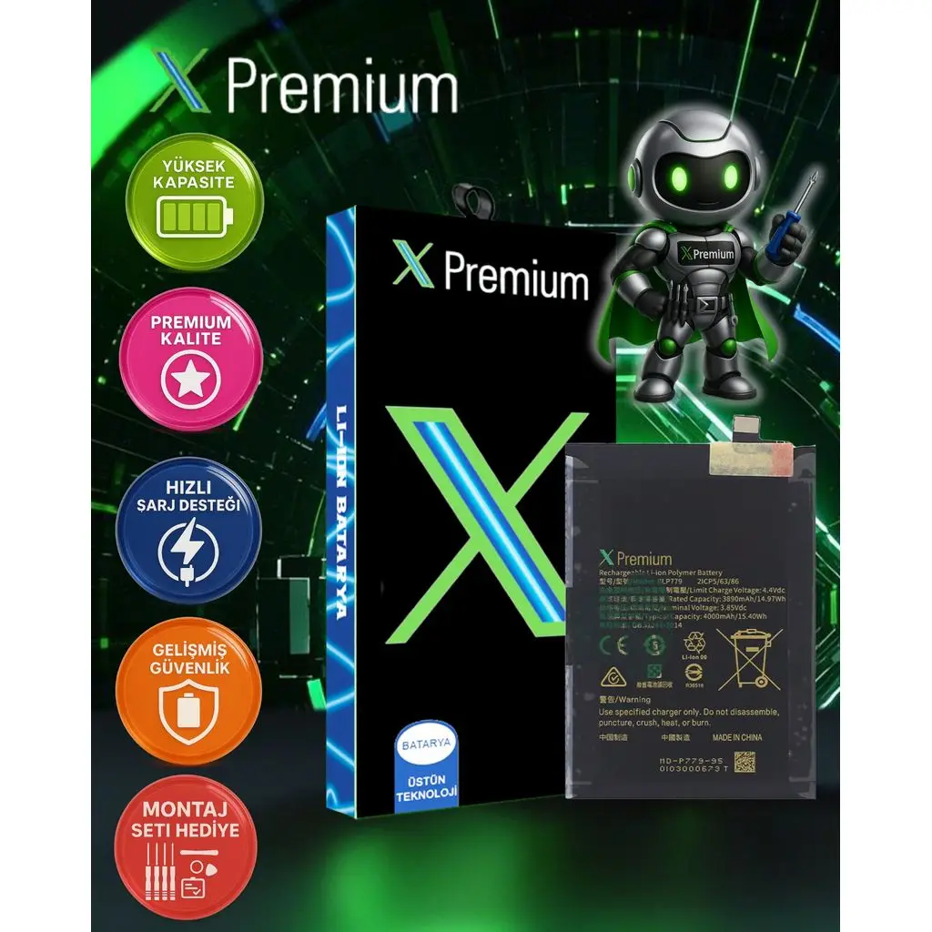 Xpremium ​​Oppo Reno 4 Lite / A92S / F17 Pro / Reno 4Z Batarya Pil – Süper Yüksek Kalite 4040 mAh | BLP779