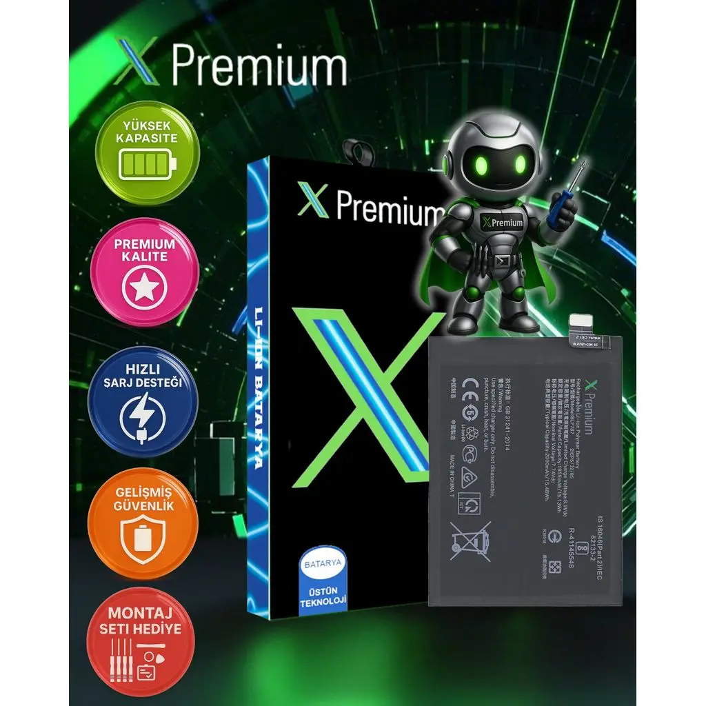 ​Xpremium Oppo Reno 4 Pro Batarya Pil – Süper Yüksek Kalite 4000 mAh | BLP787