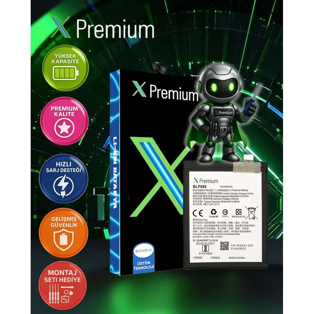 ​​Xpremium Oppo RX17 / RX17 Neo Batarya Pil – Süper Yüksek Kalite 3500 mAh | BLP689