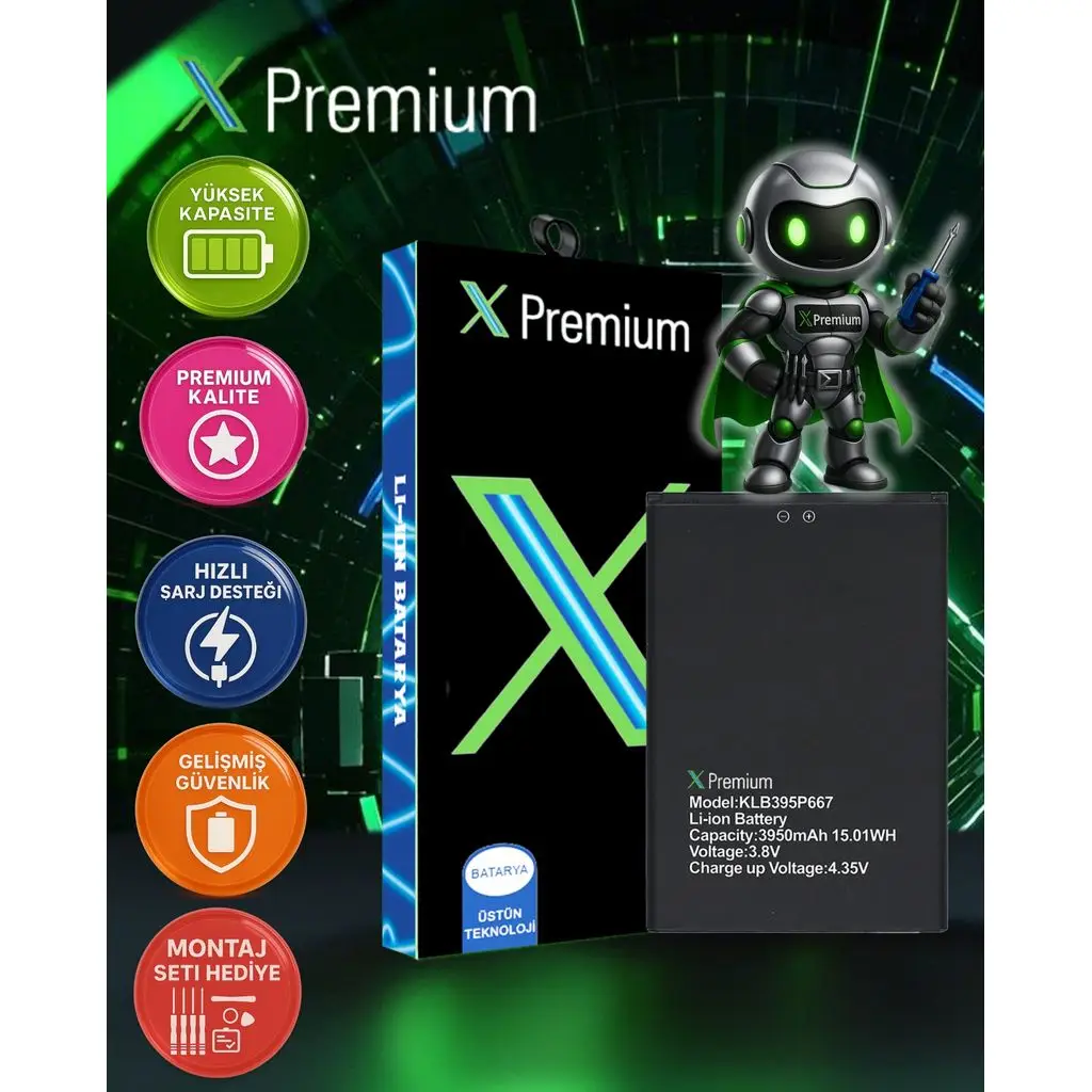 ​Xpremium Reeder P13 Blue Max Pro Lite 2022 Batarya Pil Süper Yüksek Kalite 3950 mAh