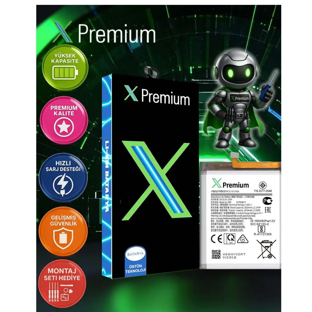 Xpremium Samsung A01 SM-A015 Batarya Pil Süper Yüksek Kalite 3000 mAh