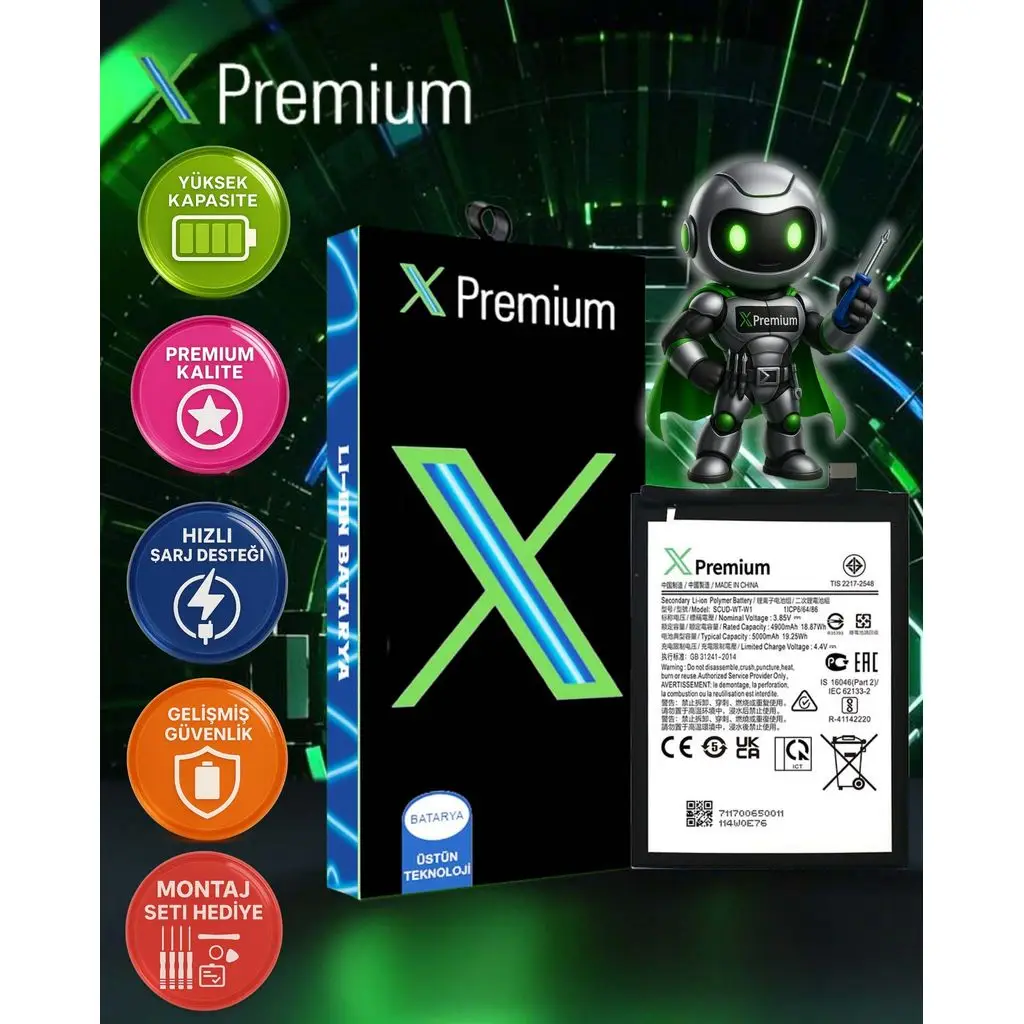 Xpremium Samsung A04 SM-A045 Batarya Pil Süper Yüksek Kalite 5000 mAh