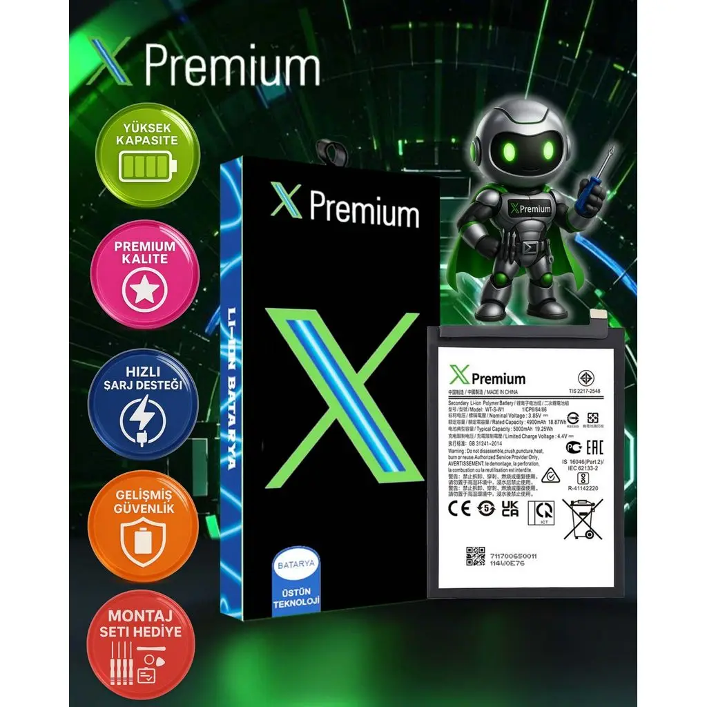 ​​​Xpremium Samsung A04e SM-A042 Batarya Pil Süper Yüksek Kalite 5000 mAh