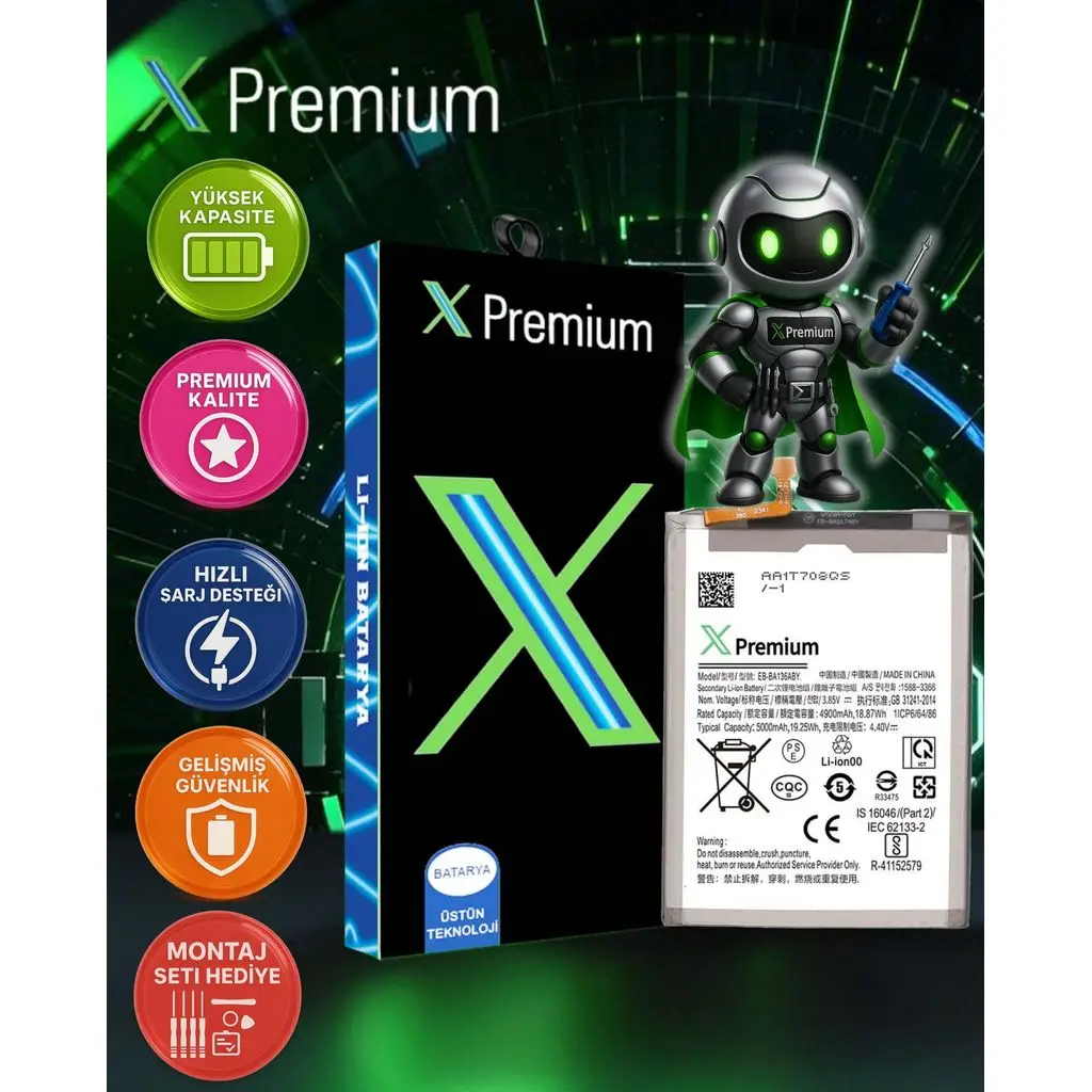 Xpremium Samsung A13 5G SM-A136 Batarya Pil Süper Yüksek Kalite 5000 mAh