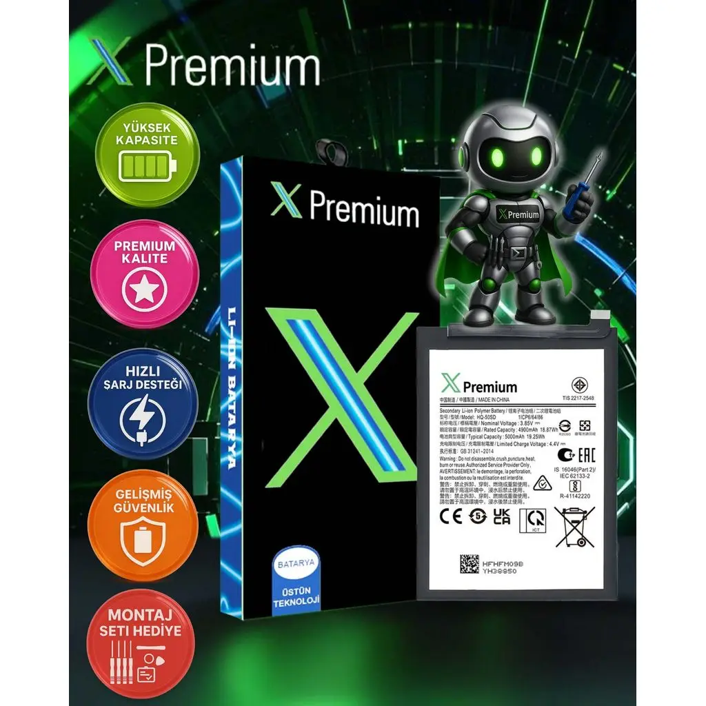 Xpremium Samsung A14 5G SM-A146 Batarya Pil Süper Yüksek Kalite 5000 mAh