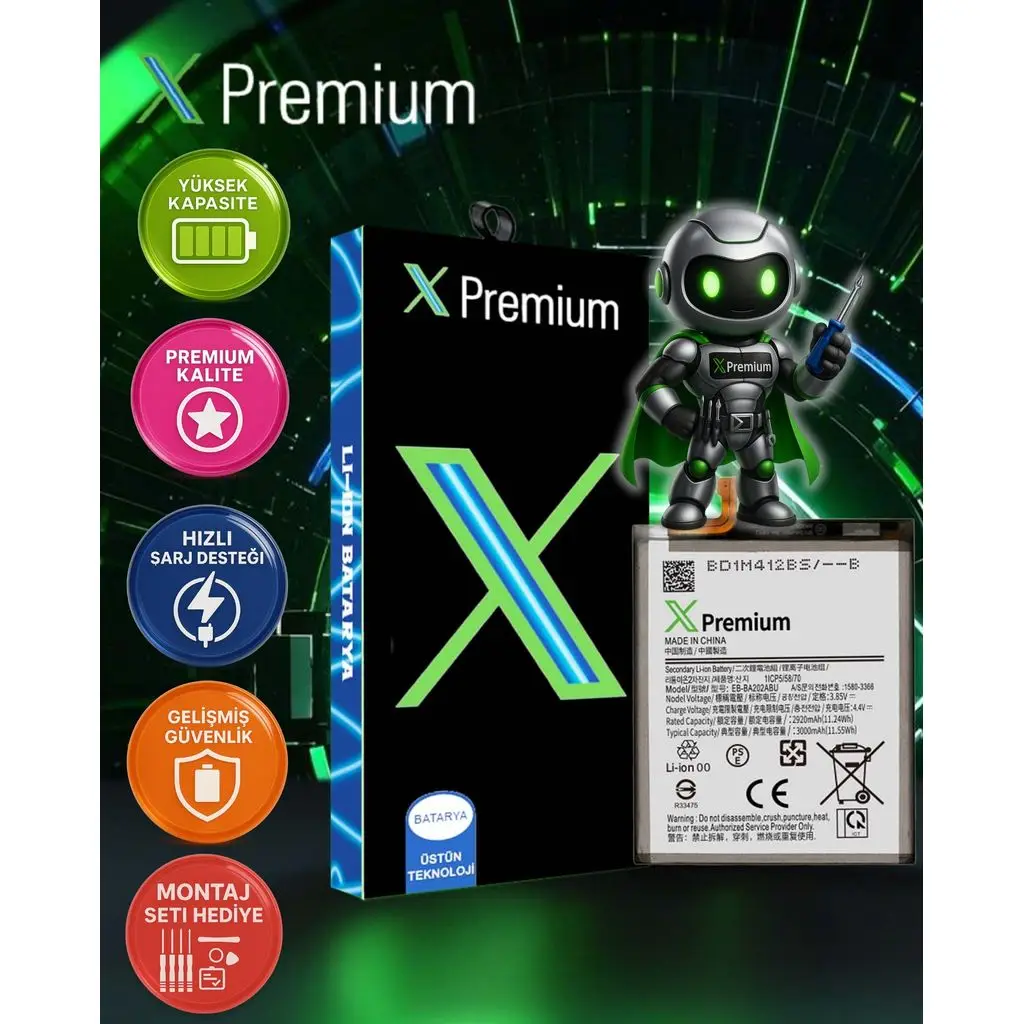 ​​​Xpremium Samsung A20e SM-A202 Batarya Pil Süper Yüksek Kalite 3000 mAh