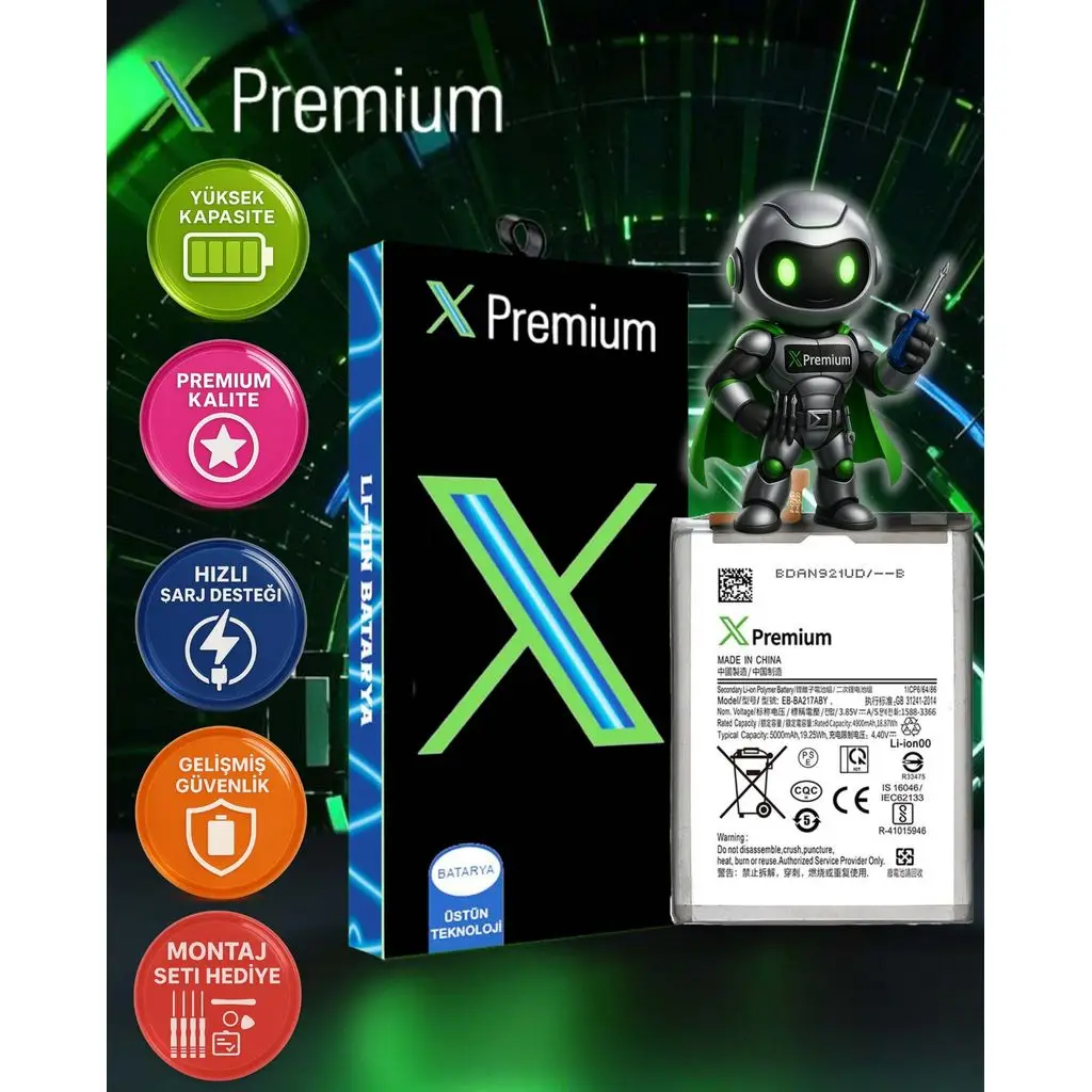 Xpremium Samsung A21s SM-A217 Batarya Pil Süper Yüksek Kalite 5000 mAh