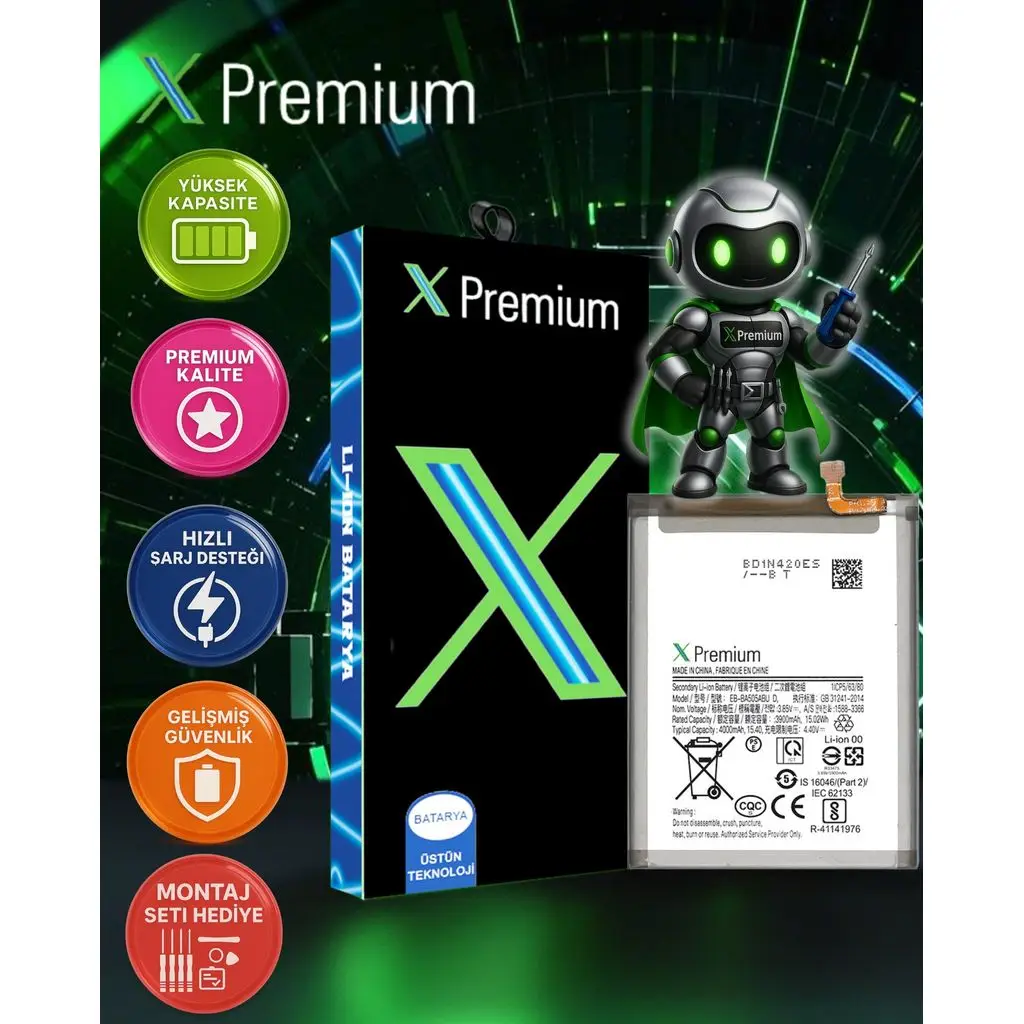 Xpremium Samsung A30 SM-A305 Batarya Pil Süper Yüksek Kalite 4000 mAh