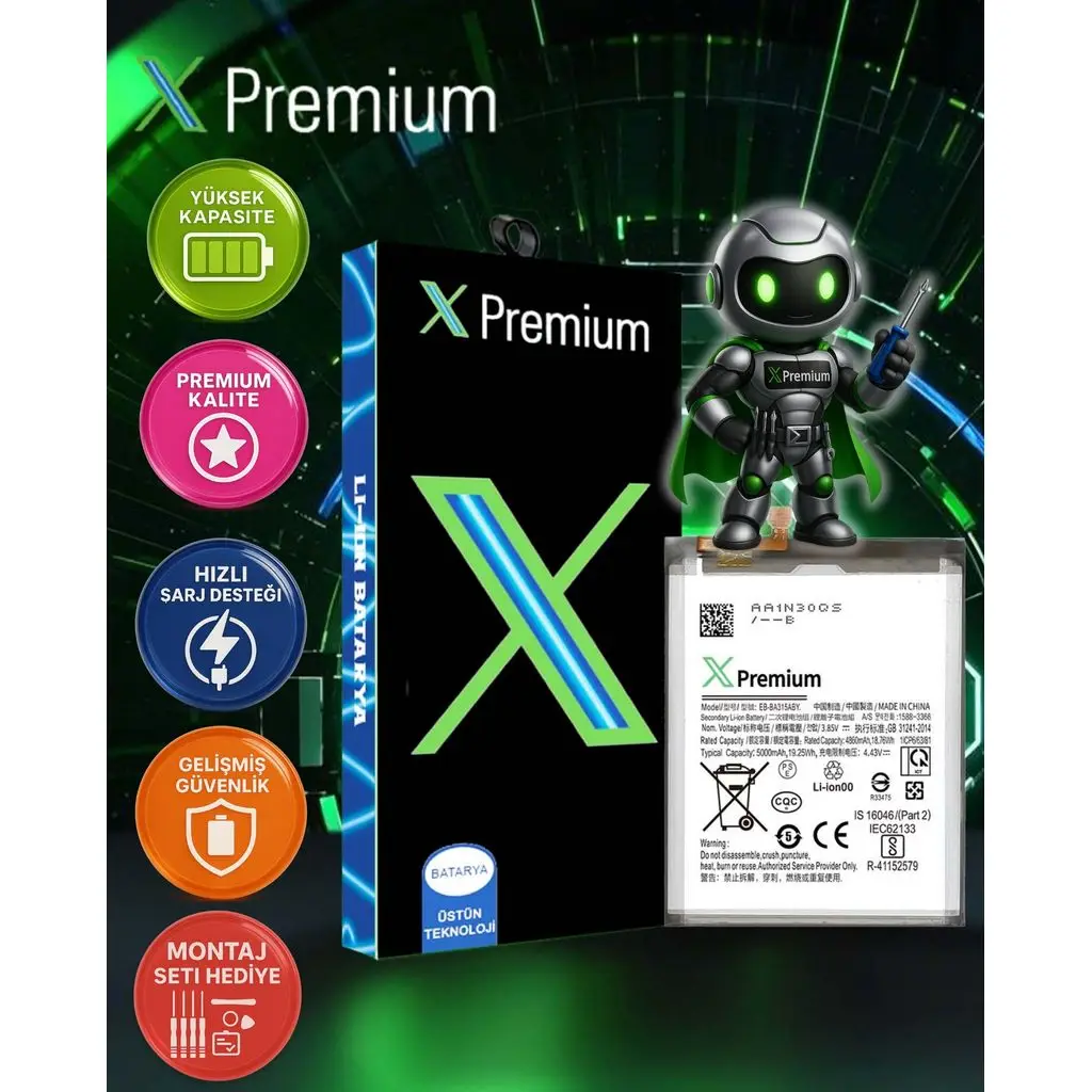 ​​Xpremium Samsung A32 4G SM-A325 Batarya Pil Süper Yüksek Kalite 5000 mAh