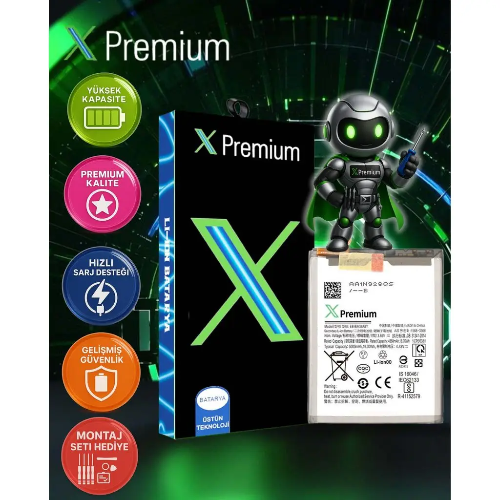 Xpremium Samsung A32 5G SM-A326 Batarya Pil Süper Yüksek Kalite 5000 mAh