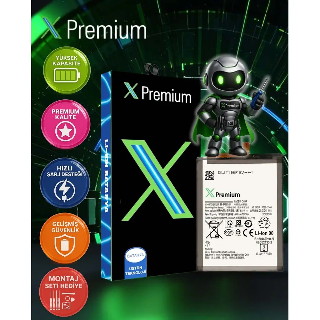 ​​Xpremium Samsung A33 5G SM-A336 Batarya Pil Süper Yüksek Kalite 5000 mAh