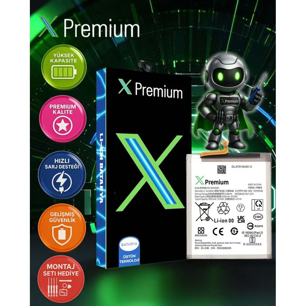 ​​Xpremium Samsung A34 5G SM-A346 Batarya Pil Süper Yüksek Kalite 5000 mAh