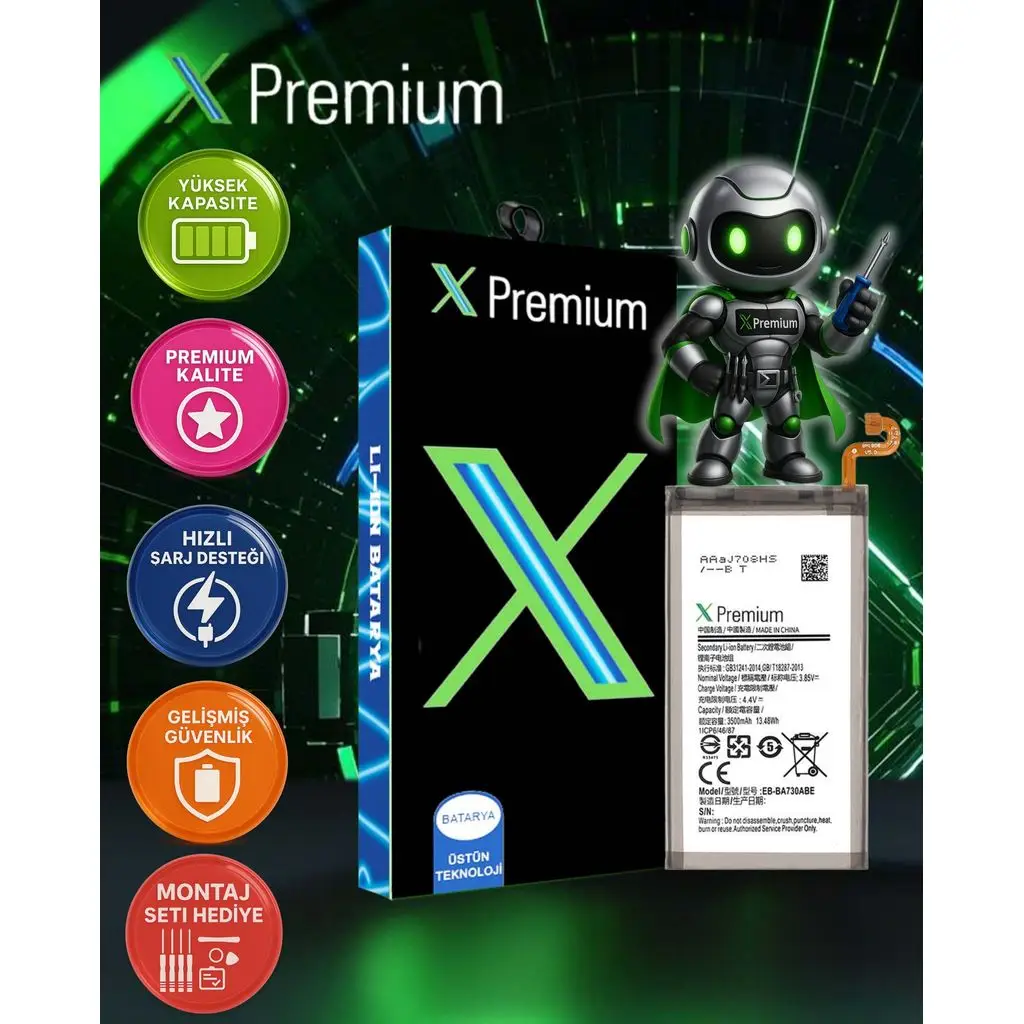​​Xpremium Samsung A8 Plus 2018 SM-A730 Batarya Pil Süper Yüksek Kalite 3500 mAh
