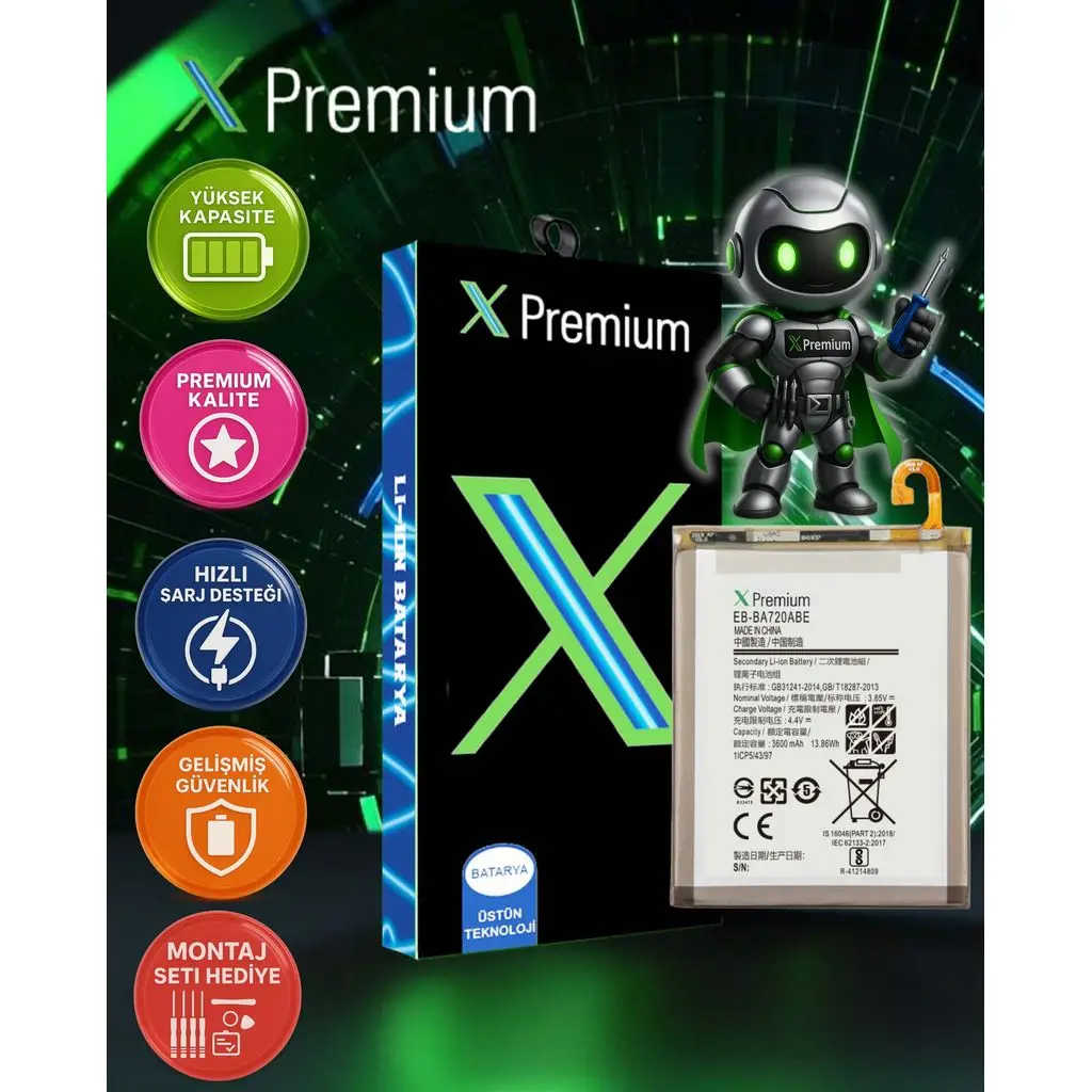 ​​Xpremium Samsung A9 2018 SM-A920 Batarya Pil Süper Yüksek Kalite 3720 mAh