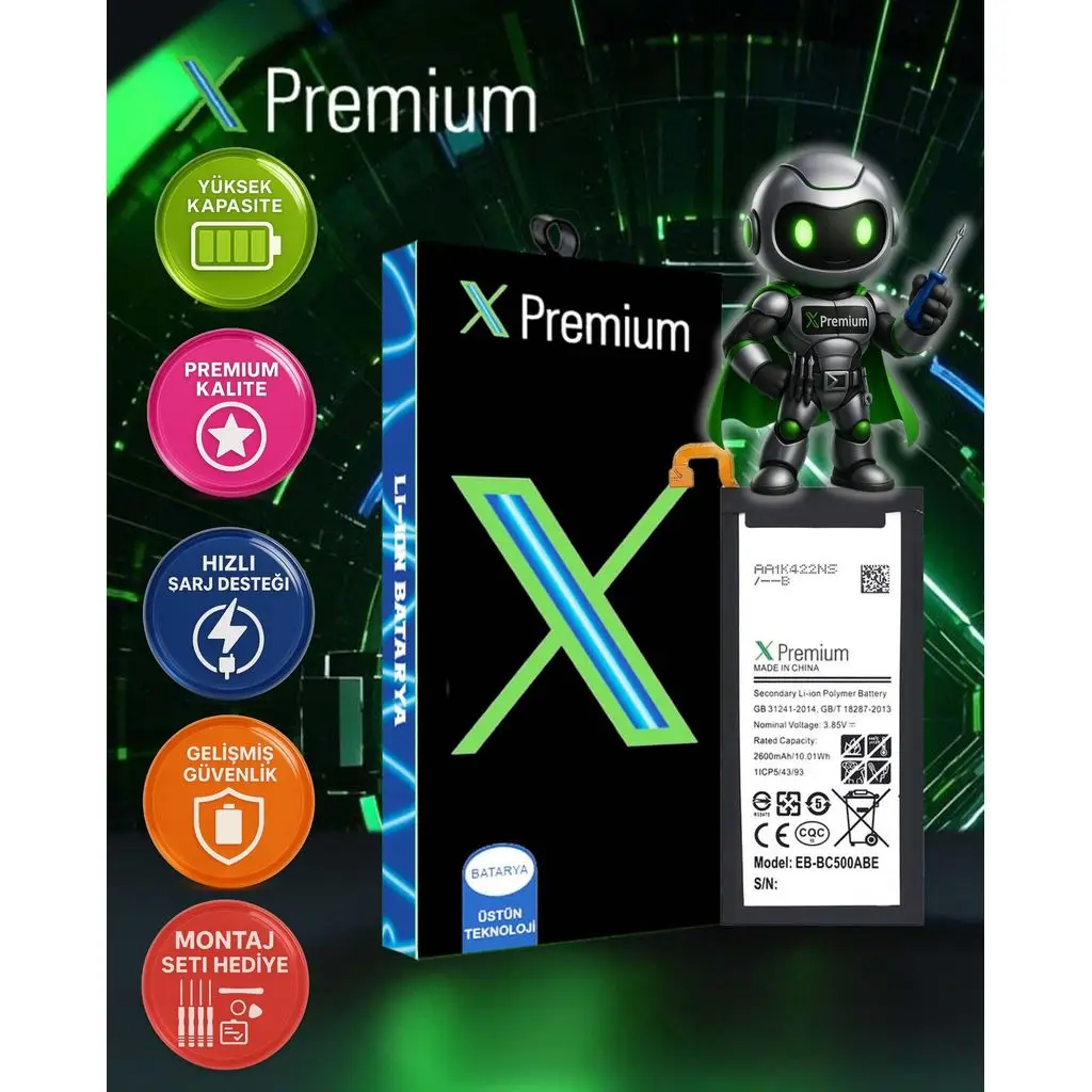 Xpremium Samsung C7 SM-C7000 Batarya Pil Süper Yüksek Kalite 3300 mAh