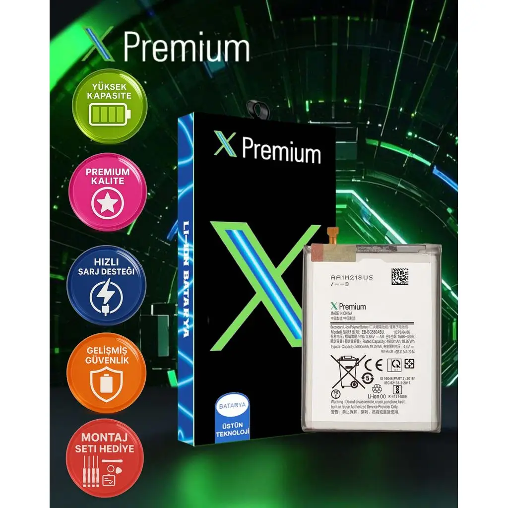 Xpremium Samsung M20 SM-M205 Batarya Pil Süper Yüksek Kalite 3000 mAh