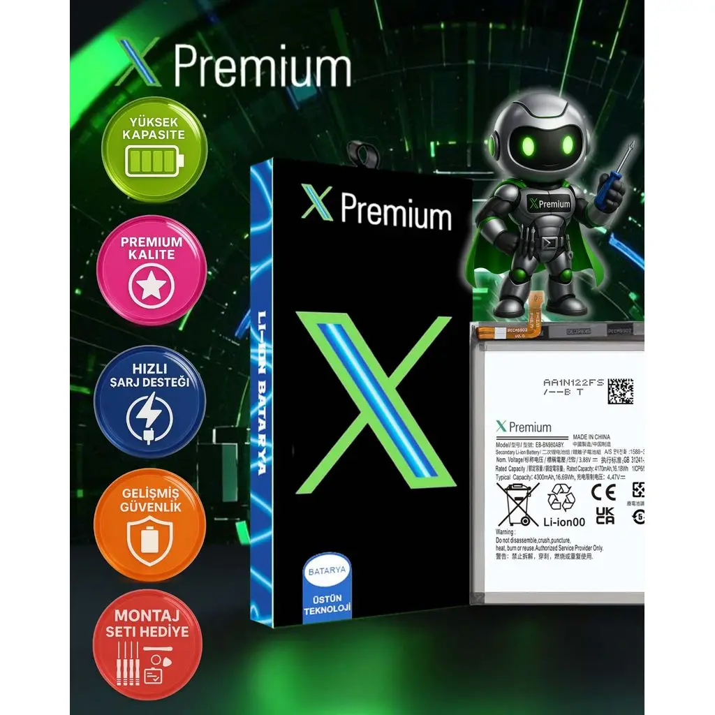 ​​Xpremium Samsung Note 20 SM-N980 Batarya Pil Süper Yüksek Kalite 4300 mAh