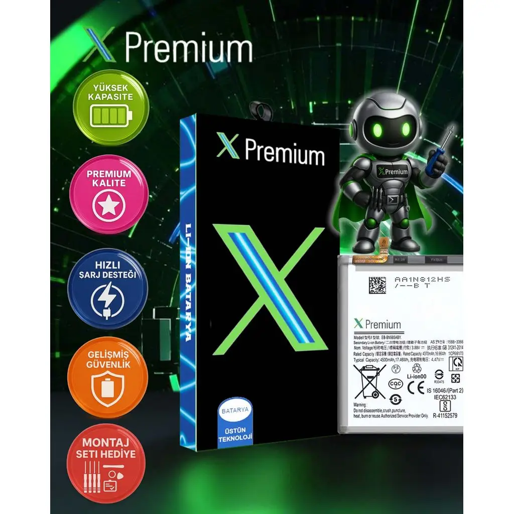 ​​Xpremium Samsung Note 20 Ultra SM-N985 Batarya Pil Süper Yüksek Kalite 4300 mAh