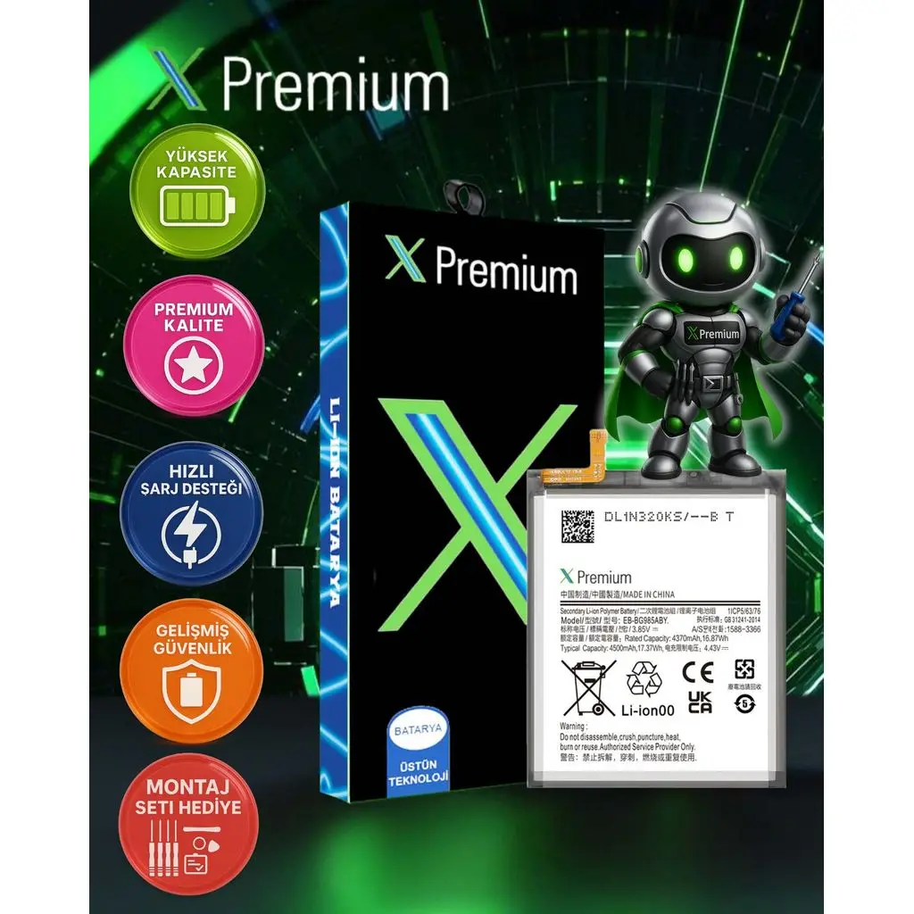 Xpremium Samsung S20 Plus SM-G985 Batarya Pil Süper Yüksek Kalite 4500 mAh