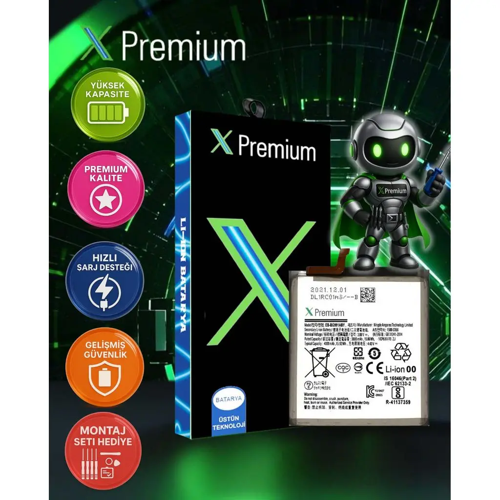 Xpremium Samsung S21 SM-G991 Batarya Pil Süper Yüksek Kalite 4000 mAh