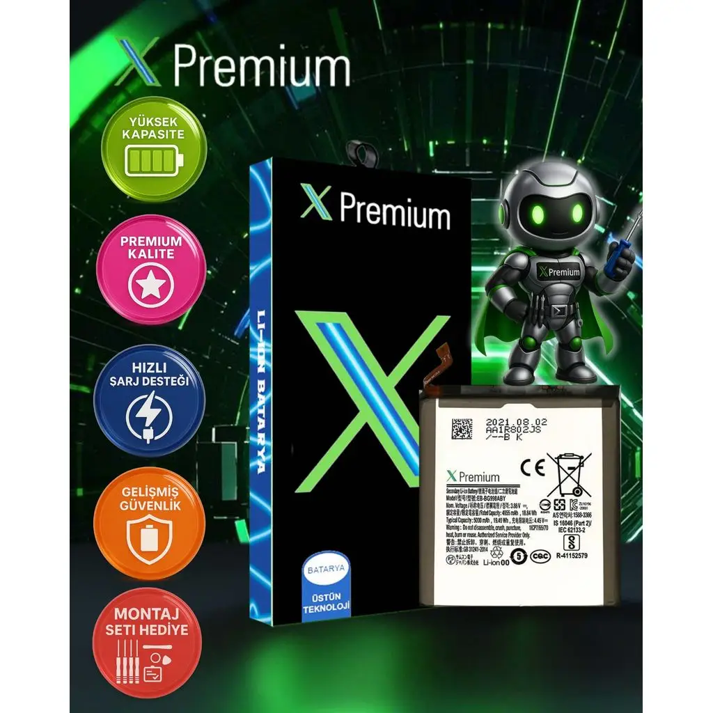 ​​​Xpremium Samsung S21 Ultra SM-G998 Batarya Pil Süper Yüksek Kalite 5000 mAh