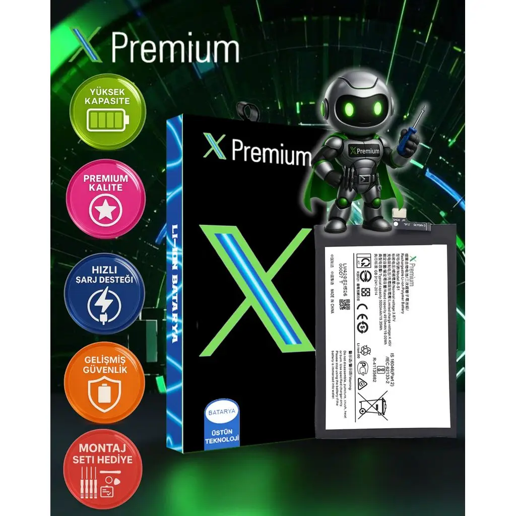 Xpremium Vivo Y21 / Y21s / Y33s Batarya Pil Süper Yüksek Kalite B-S1 / B-S2