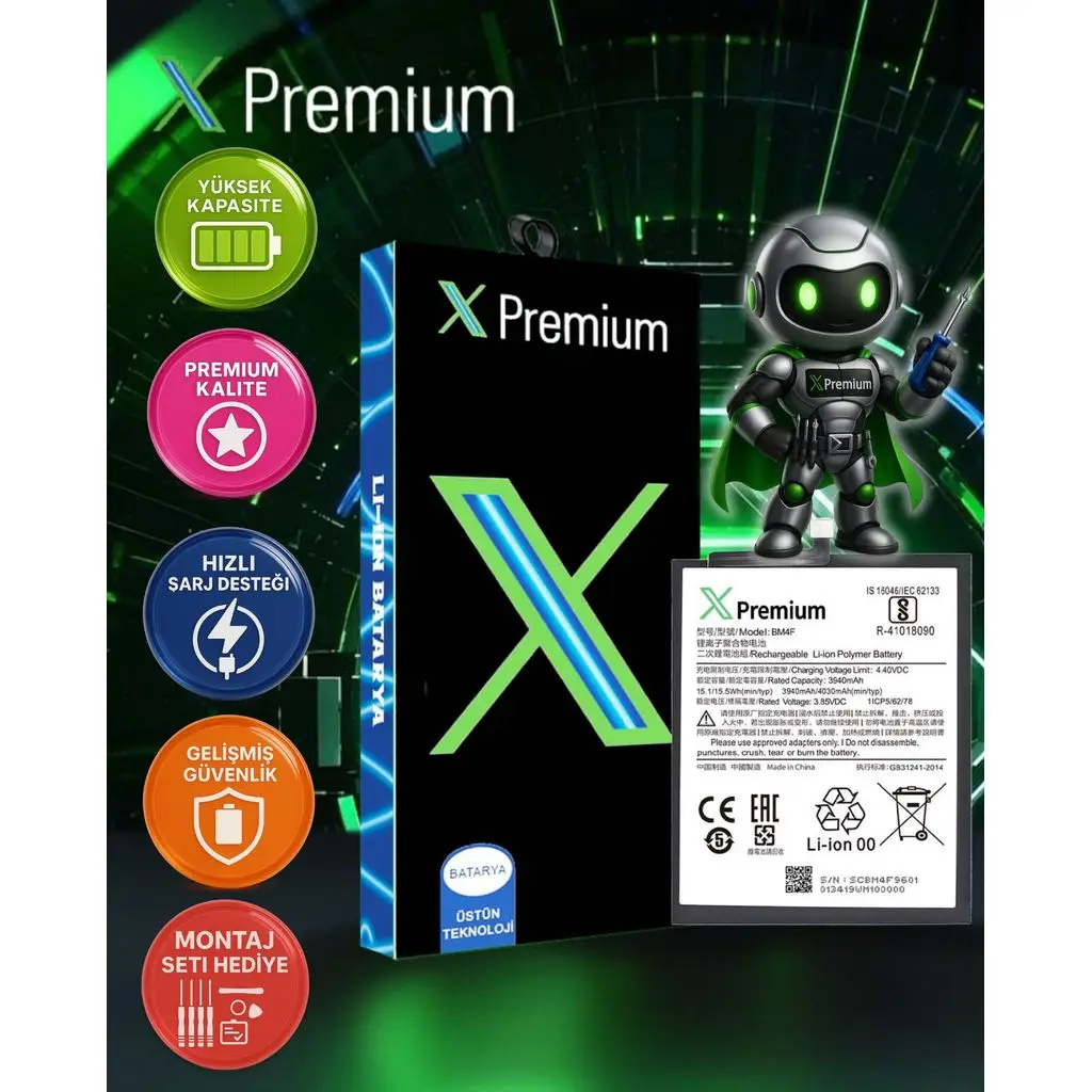 ​​Xpremium Xiaomi Mi A3 / Mi 9 Lite BM4F Batarya Pil Süper Yüksek Kalite 4030 mAh