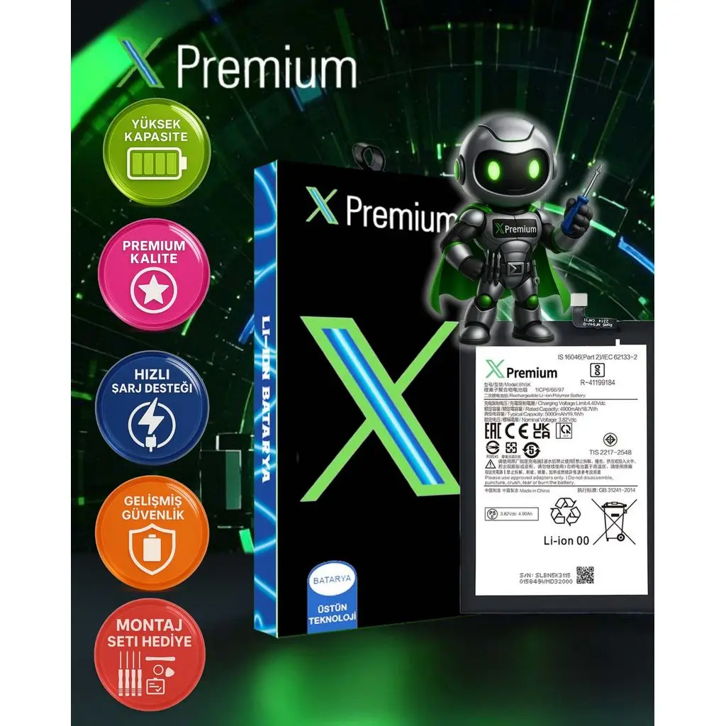 Xpremium Xiaomi Redmi 12C BN5K Batarya Pil Süper Yüksek Kalite 5000 mAh