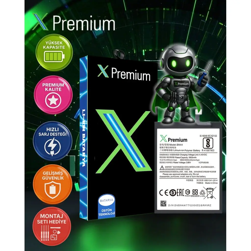 Xpremium Xiaomi Redmi 5 Plus BN44 Batarya Pil Süper Yüksek Kalite 3900 mAh