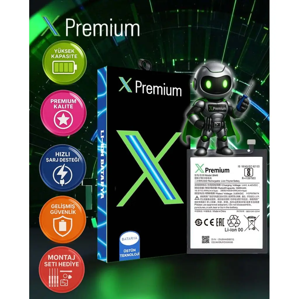 Xpremium Xiaomi Redmi 7A BN49 Batarya Pil Süper Yüksek Kalite 4000 mAh