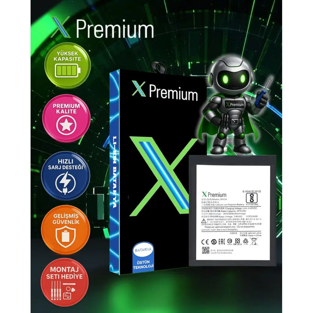 Xpremium Xiaomi Redmi Go BN3A Batarya Pil Süper Yüksek Kalite 3000 mAh
