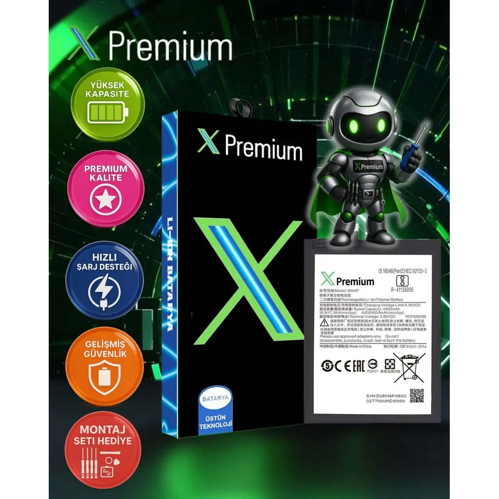 Xpremium Xiaomi Redmi K30 / Poco X2 BM4P Batarya Pil Süper Yüksek Kalite 4500 mAh
