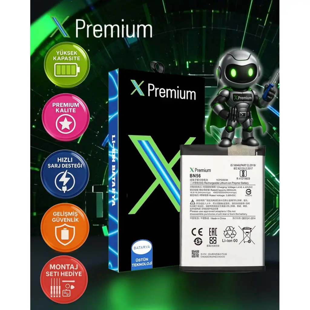 ​​Xpremium Xiaomi Redmi Note 7 / Note 7 Pro BN4A Batarya Pil Süper Yüksek Kalite 3900 mAh